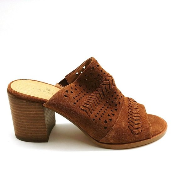 Caslon Womans High Heel Slide Sandal‎ Brown 7 - Picture 1 of 10